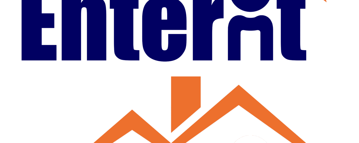 grafica logo Enterit denumire si ilustrare cu acoperisuri de case